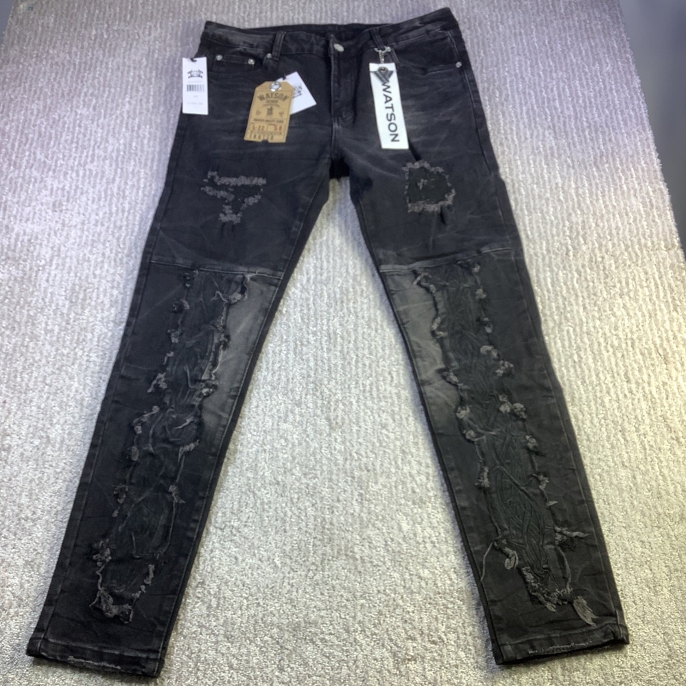 Black Distressed Men’s Jeans